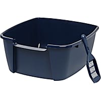 Iris Navy Cat Litter Box with Scoop