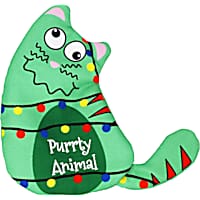 KONG Holiday Refillables Purrsonality Purrty Animal Toy for Cats