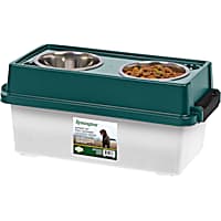 Iris Remington Double Diner Elevated Feeder with Food Storage for Dogs