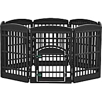 Iris Dark Black Remington 8 Panel Plastic Playpen with Door