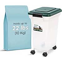 Iris, Remington WeatherPro, Airtight Dog, Cat & Bird Food Storage Container Clear/Green