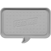Iris Light Gray "FEED ME" Pet Feeding Mat