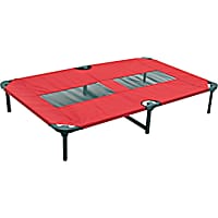 Lucky Dog Red Elevated Pet Bed Comfort Cot