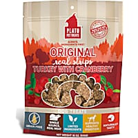 Plato Pet Original Real Strips Turkey & Cranberry Dog Treats