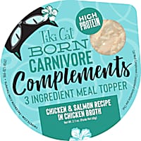 Tiki Cat Complements High-Protein Meal Topper Chicken & Salmon Recipe in Chicken Broth Wet Cat Food