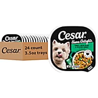 Cesar Home Delights Adult Wet Dog Food, Turkey & Vegetables Dinner in Sauce