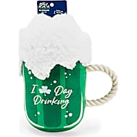 YOULY St. Patrick's Day Plush Rope Beer Dog Toy