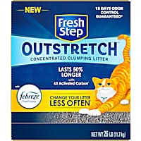 Fresh Step Outstretch Long Lasting Clumping Cat Litter with Febreze Freshness, Activated Charcoal