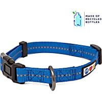 Pawtitas Blue Recycled Reflective Dog Collar