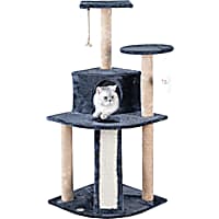 Go Pet Club Gray 47" Cat Tree Condo with Scratching Board