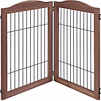 UniPaws Wire 2 Panel Extension Kit Walnut Pet Gate