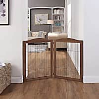 UniPaws Wire 2 Panel Extension Kit Walnut Pet Gate