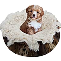 Bessie and Barnie Ultra Plush Wild Kingdom/Blondie Deluxe Shag Pet Lily Pod Bed