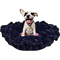 Bessie and Barnie Ultra Plush Midnight Blue/Lollipop Luxury Deluxe Pet Cuddle Pod Bed