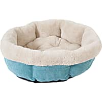 Snoozzy Teal Mod Chic Shearling Round Dog Bed