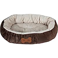 Aspen Pet Oval Bed with Bone Applique for Dogs