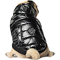 Canada Pooch Shiny Dog Puffer Vest Black