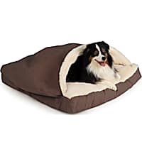 Snoozer Brown Square Luxury Micro Suede Cozy Cave for Dogs