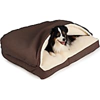Snoozer Brown Rectangle Luxury Micro Suede Cozy Cave for Dogs