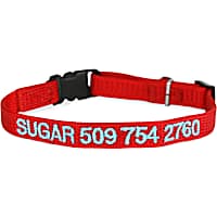 GoTags Personalized Red Adjustable Cat Collar with Bell and Breakaway Safety Release Buckle
