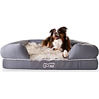 Paw Brands PupLounge Memory Foam Bolster Dog Bed & Topper