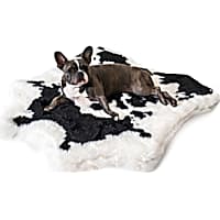 Paw Brands Black PupRug Animal Print Memory Foam Dog Bed