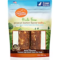 Canine Naturals Rawhide Free Peanut Butter Recipe Medium Dog Chews