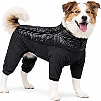 Pet Life Black 'Aura-Vent' Lightweight 4-Season Stretch and Quick-Dry Full Body Dog Jacket