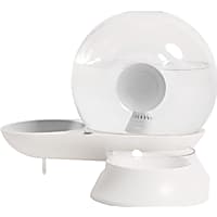 Pet Life Grey 'Auto-Myst' Snail Shaped 2-in-1 Automated Gravity Pet Filtered Water Dispenser and Food Bowl for Dogs