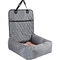 Pet Life Grey 'Pawtrol' Dual Converting Travel Safety Carseat and Pet Bed