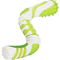 Pet Life Green 'Denta-Twist' TPR Durable Dental Chew Dog Toy