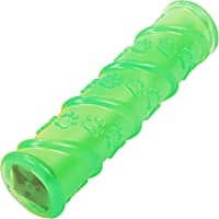 Pet Life Green 'Glow-Stick' TPR and LED Lighting Squeak and Chew Dog Toy