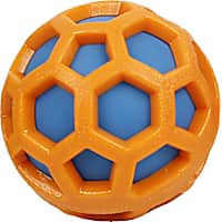 Pet Life Orange 'DNA Bark' TPR and Nylon Durable Rounded Squeaking Dog Toy