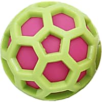 Pet Life Green 'DNA Bark' TPR and Nylon Durable Rounded Squeaking Dog Toy