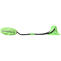 Pet Life Green 'Grip N' Play' Treat Dispensing Football Shaped Suction Cup Dog Toy