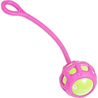 Pet Life Pink 'Tug-O-Warp' Fetching Tugging and Chew Squeaking TPR Dog Toy