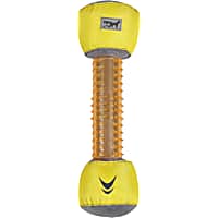Pet Life Orange/Yellow 'Hoist-a-Fetch' Durable Nylon and Rubber Floating Dental Fetch Dog Toy