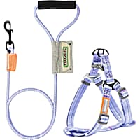 Touchdog Purple 'Macaron' 2-in-1 Durable Nylon Dog Harness and Leash