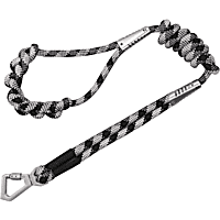 Pet Life Black 'Neo-Craft' Handmade One-Piece Knot-Gripped Training Dog Leash