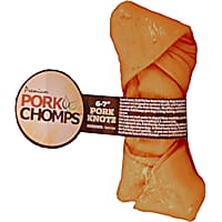Pork Chomps Roasted Knotted 6-7" Bone Dog Chews