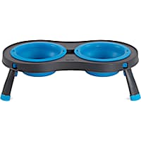 Dexas Pro Blue Double Elevated Feeder for Dogs