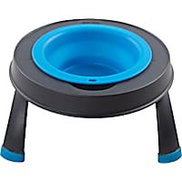 Dexas Pro Blue Single Elevated Feeder for Dogs