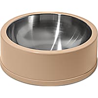 Wild One Tan Stainless Steel Dog Bowl