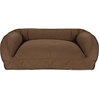 Carolina Pet Company Chocolate Quilted Microfiber Bolster Lounger Dog Bed