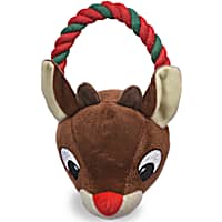 Fetch for Pets Rudolph the Red Nosed Reindeer Rope Head Dog Toy