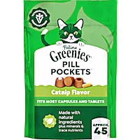 Greenies Feline Pill Pockets Catnip Flavor for Cats Soft Cat Treats