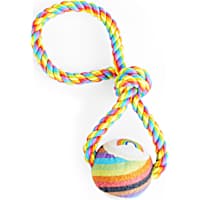 YOULY Pride Rope Tennis Ball Tug Dog Toy