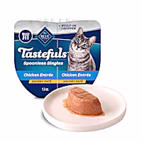 Blue Buffalo Tastefuls Spoonless Singles Chicken Entree Natural Wet Cat Food Pate