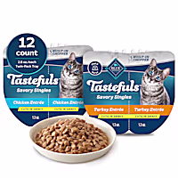 Blue Buffalo Tastefuls Savory Singles Chicken & Turkey Wet Cat Food in Gravy Variety Pack