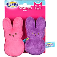 Peeps for Pets Bunnies Pink and Purple Plush Catnip Cat Toys